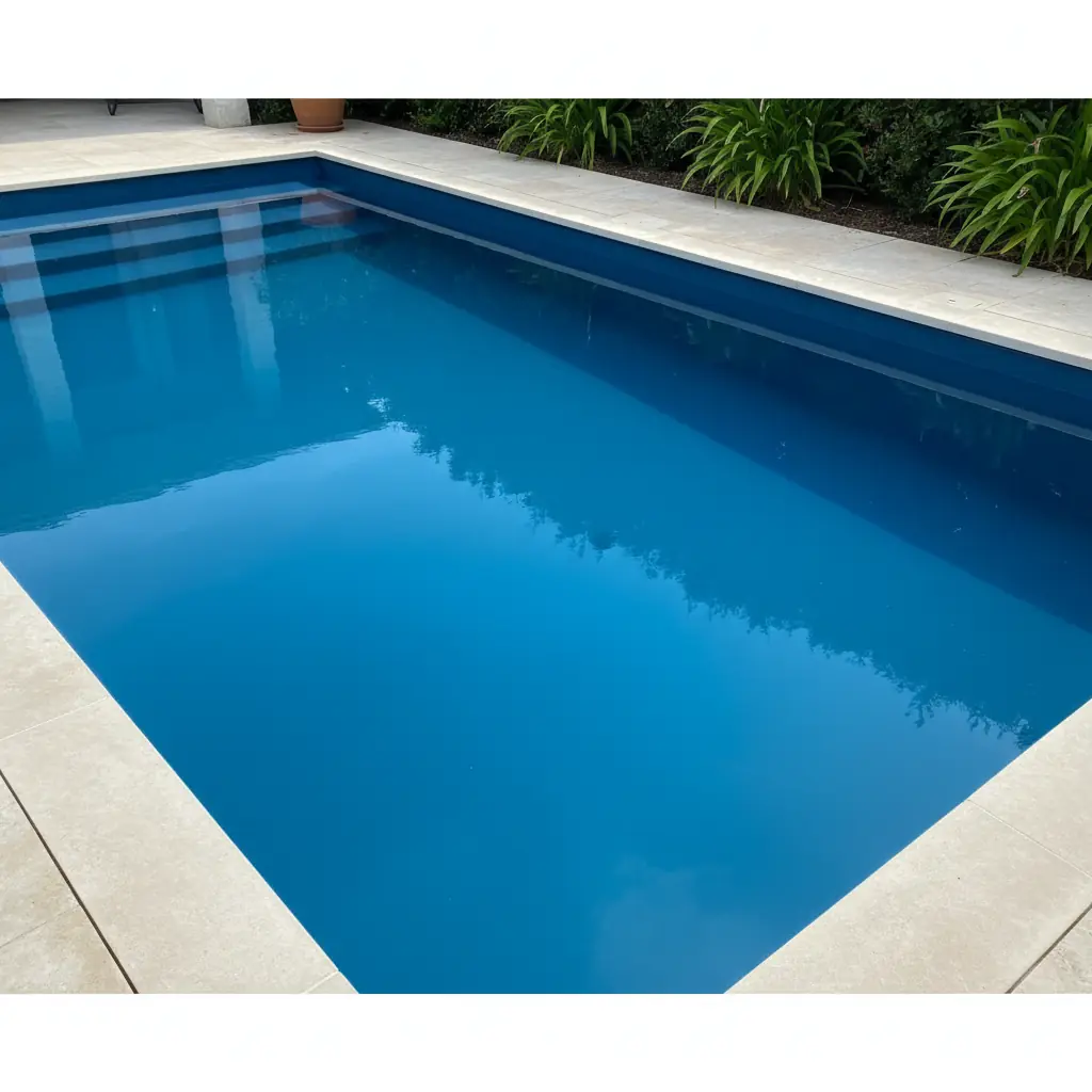 Freshly finished pool surface showing the smooth uniform result of thorough preparation and ecoFINISH application